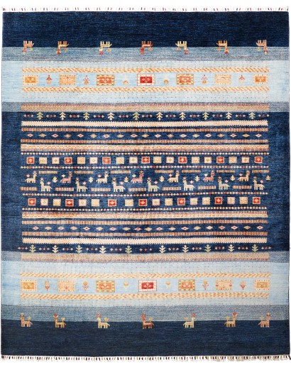 Tappeto Siva Pakistan grigio azzurro 246x296