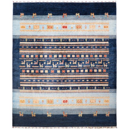 Tappeto Siva Pakistan grigio azzurro 246x296