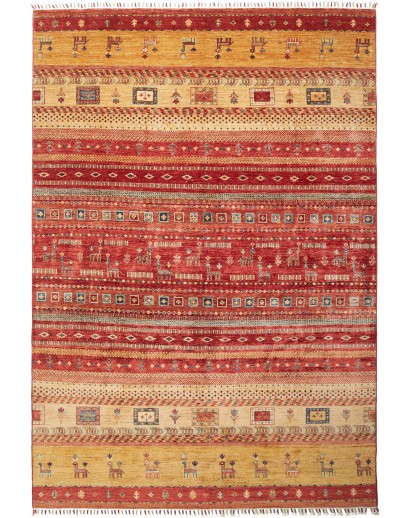 Tappeto Siva Pakistan arancione marrone 204x296