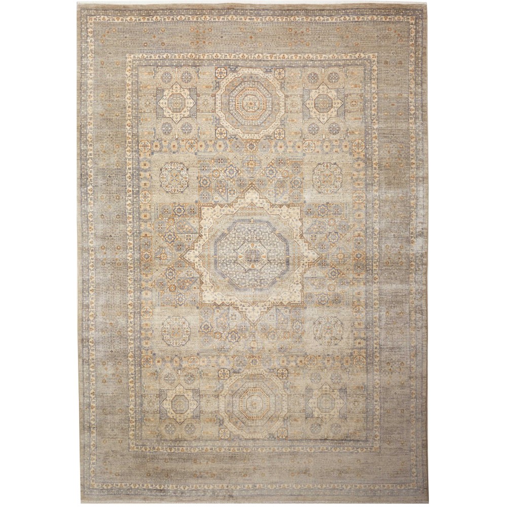 Tappeto Mamlouk Pakistan marrone bianco 242x345 Tappeto Mamlouk Pakistan marrone bianco 242x345