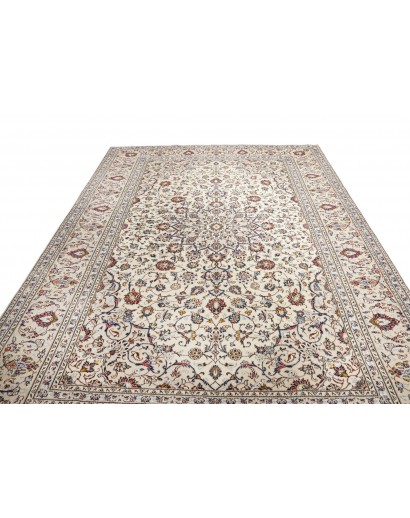 Tappeto Kashan Persia bianco grigio 244x363