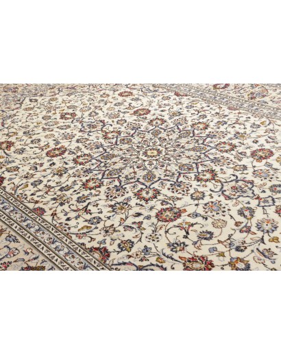 Tappeto Kashan Persia bianco grigio 244x363