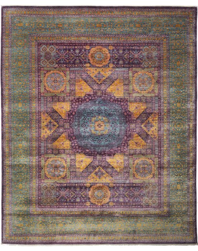 Tappeto Mamlouk Pakistan azzurro marrone 245x298