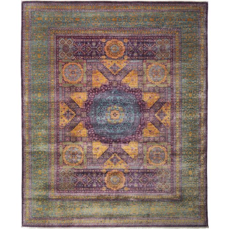 Tappeto Mamlouk Pakistan azzurro marrone 245x298