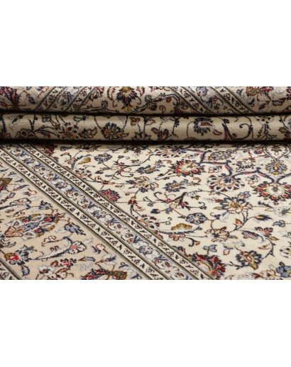 Tappeto Kashan Persia bianco grigio 244x363