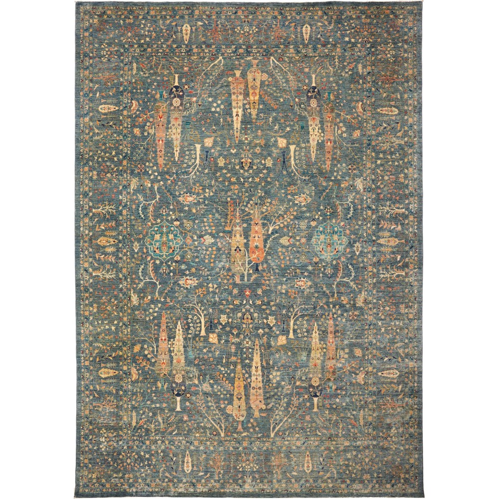 Tappeto Shahi Fine Pakistan azzurro marrone 302x434 Tappeto Shahi Fine Pakistan azzurro marrone 302x434