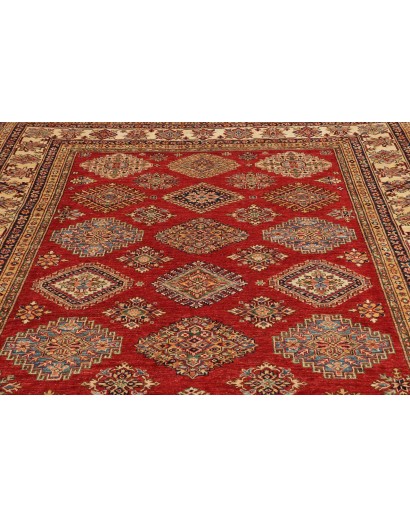 Tappeto Kazak Fine Pakistan rosso giallo 200x296