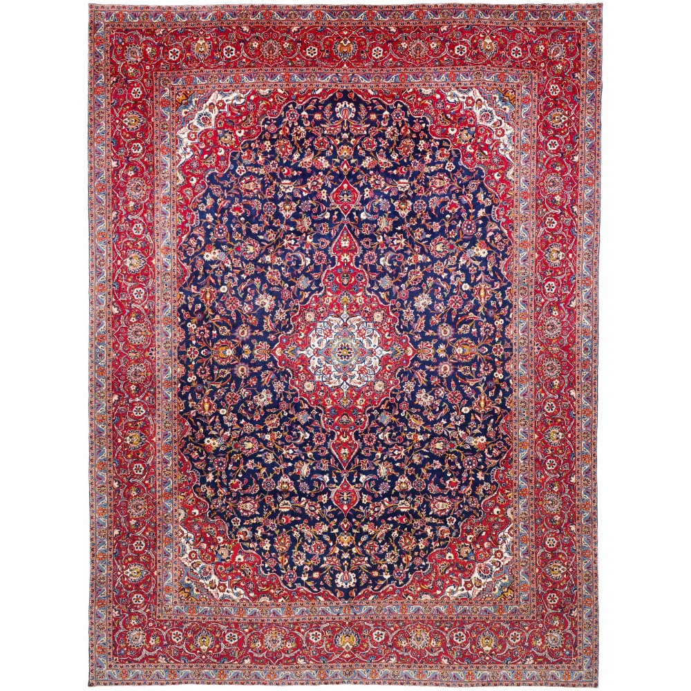 Tappeto Kashan Persia marrone arancione 302x408