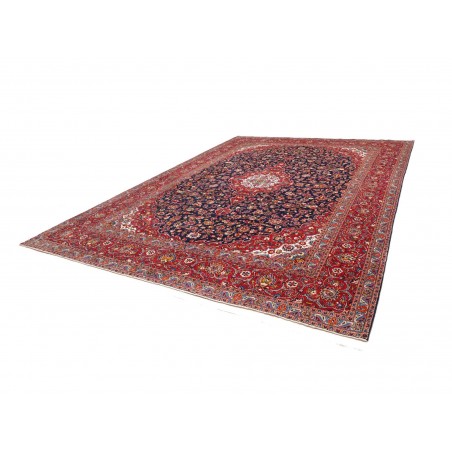 Tappeto Kashan Persia marrone arancione 302x408