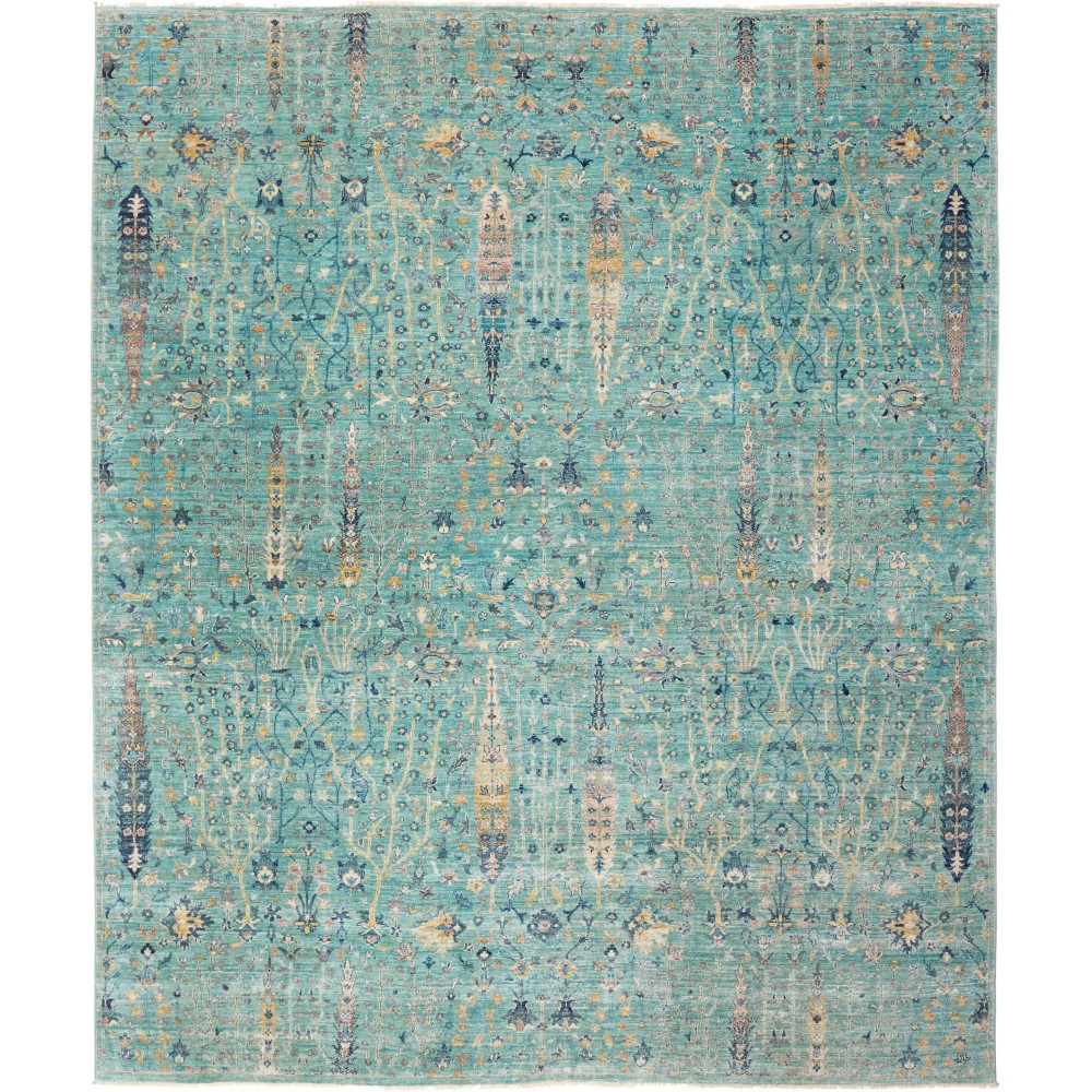 Tappeto Shahi Fine Pakistan verde grigio 243x293 Tappeto Shahi Fine Pakistan verde grigio 243x293