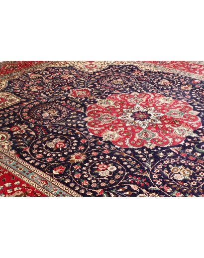 Tappeto Tabriz Persia marrone bianco 304x394