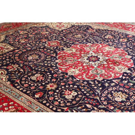 Tappeto Tabriz Persia marrone bianco 304x394