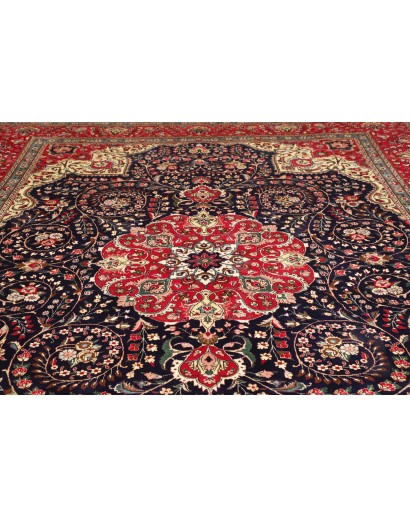 Tappeto Tabriz Persia marrone bianco 304x394