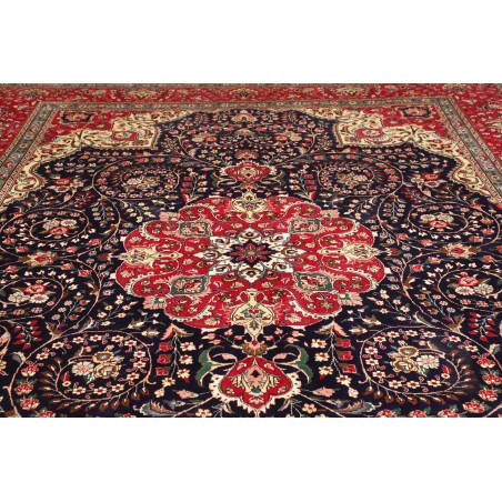 Tappeto Tabriz Persia marrone bianco 304x394