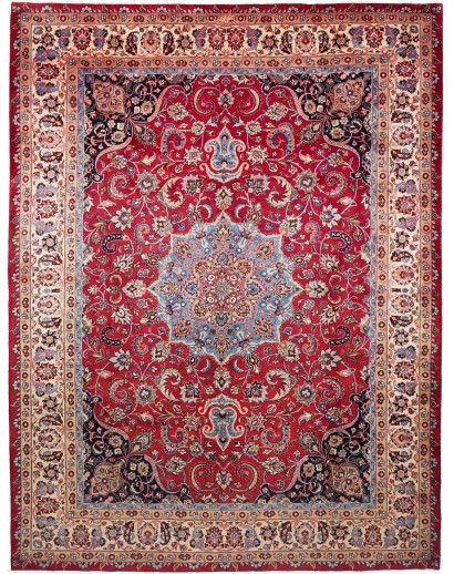 Tappeto Mashad Persia marrone grigio 300x394