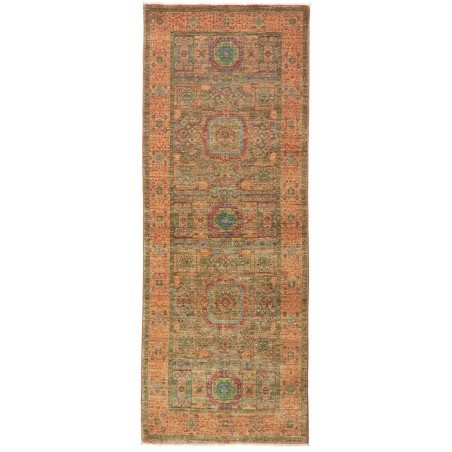 Tappeto Mamlouk Pakistan arancione azzurro 76x202
