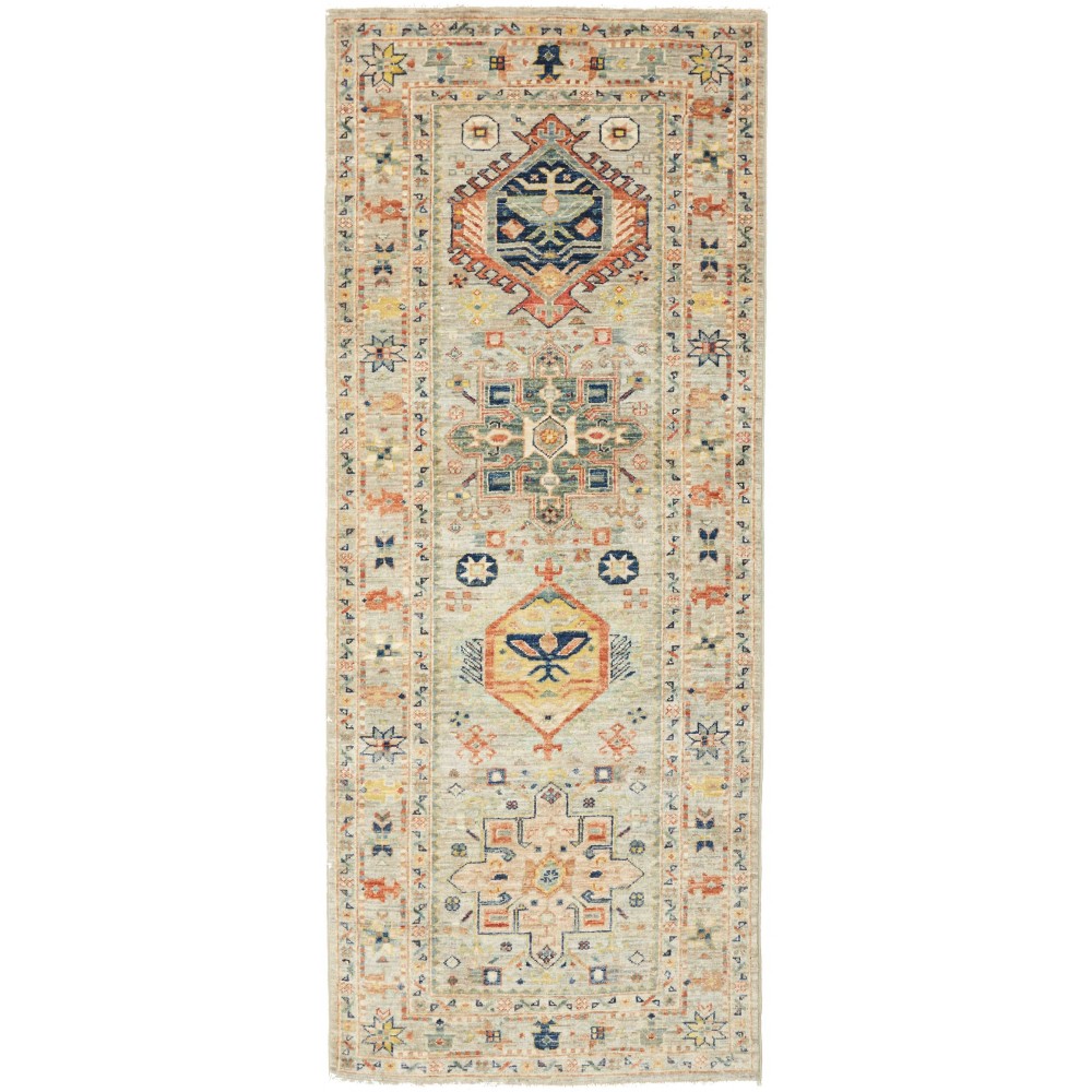 Tappeto Tribal Pakistan marrone beige 78x196 Tappeto Tribal Pakistan marrone beige 78x196