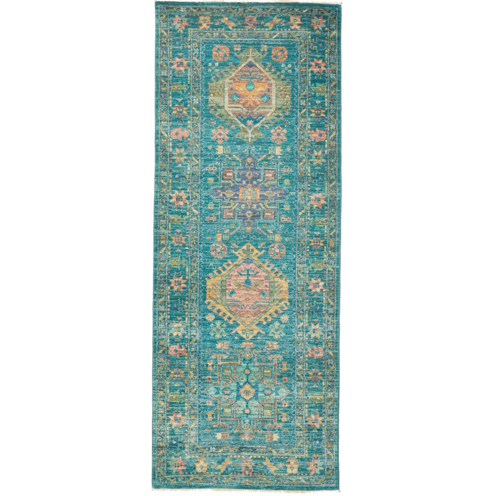 Tappeto Tribal Pakistan grigio marrone 78x202 Tappeto Tribal Pakistan grigio marrone 78x202