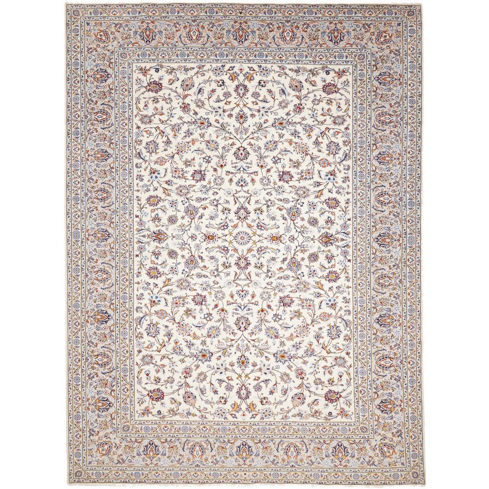 Tappeto Kashan Persia bianco marrone 256x346