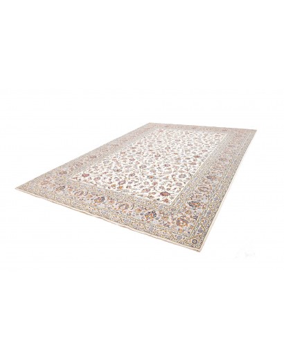 Tappeto Kashan Persia bianco marrone 256x346