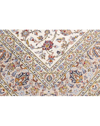 Tappeto Kashan Persia bianco marrone 256x346