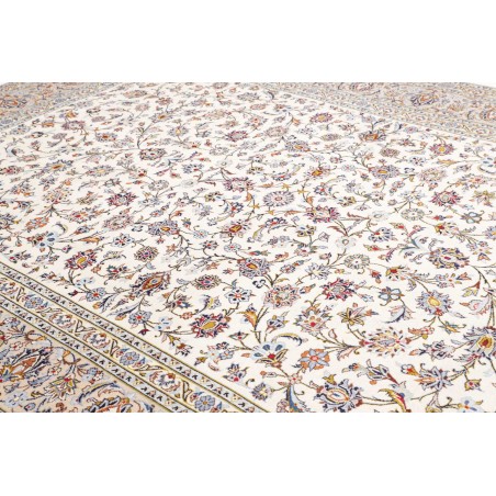 Tappeto Kashan Persia bianco marrone 256x346