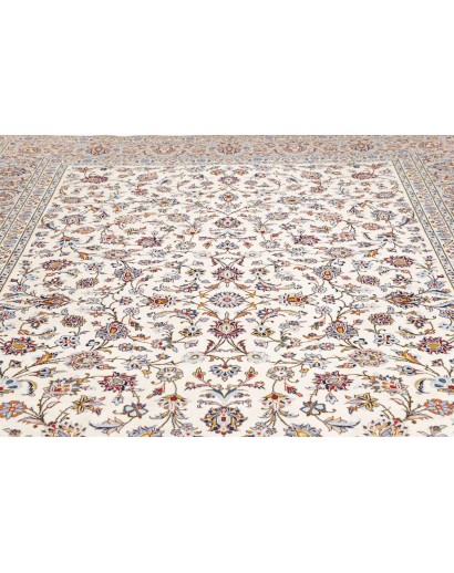 Tappeto Kashan Persia bianco marrone 256x346
