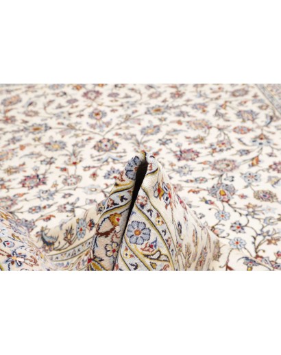 Tappeto Kashan Persia bianco marrone 256x346