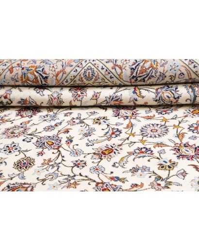 Tappeto Kashan Persia bianco marrone 256x346