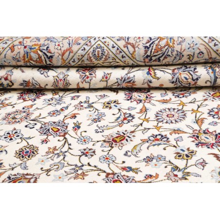 Tappeto Kashan Persia bianco marrone 256x346