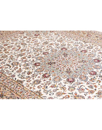 Tappeto Kashan Persia beige grigio 242x360