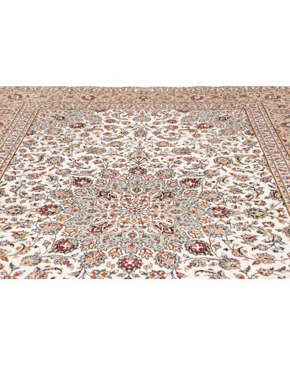 Tappeto Kashan Persia beige grigio 242x360