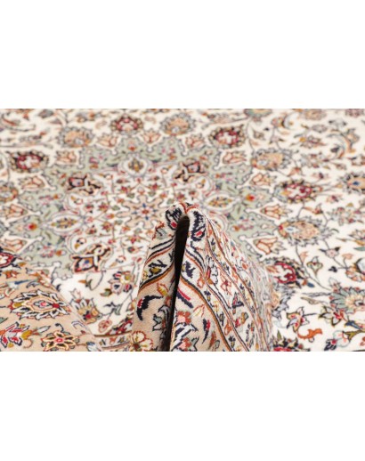 Tappeto Kashan Persia beige grigio 242x360