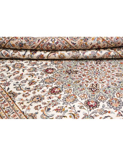 Tappeto Kashan Persia beige grigio 242x360