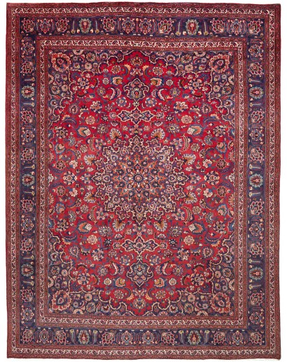 Tappeto Mashad Persia marrone giallo 290x375