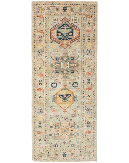 Tappeto Tribal Pakistan marrone beige 80x195