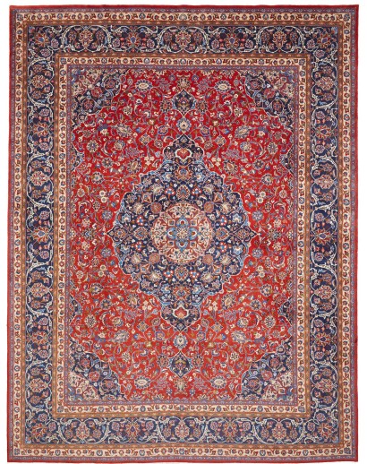 Tappeto Mashad Persia marrone grigio 296x390