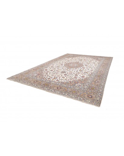 Tappeto Kashan Persia beige bianco 300x405