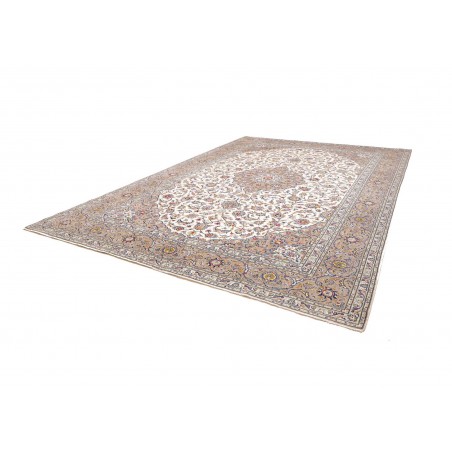 Tappeto Kashan Persia beige bianco 300x405