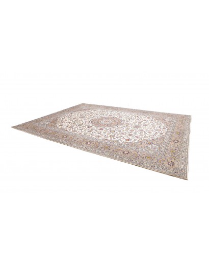 Tappeto Kashan Persia beige bianco 300x405