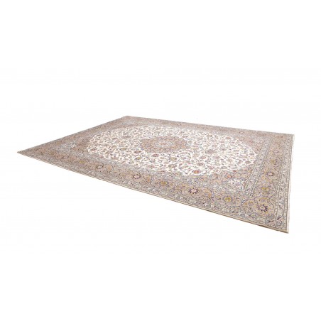 Tappeto Kashan Persia beige bianco 300x405