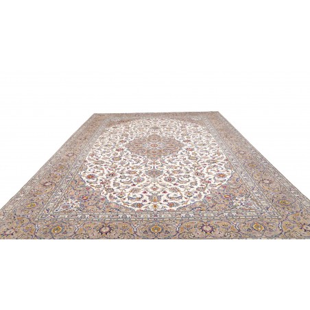Tappeto Kashan Persia beige bianco 300x405