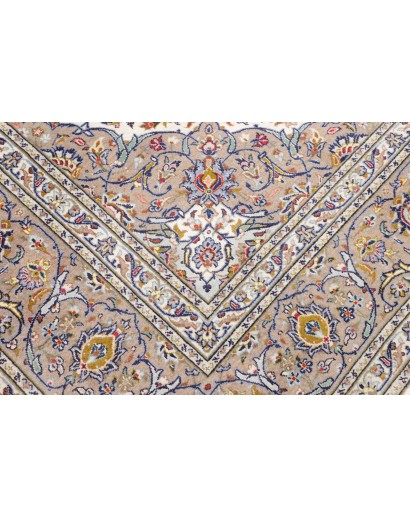 Tappeto Kashan Persia beige bianco 300x405