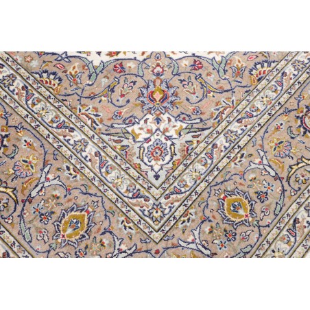 Tappeto Kashan Persia beige bianco 300x405