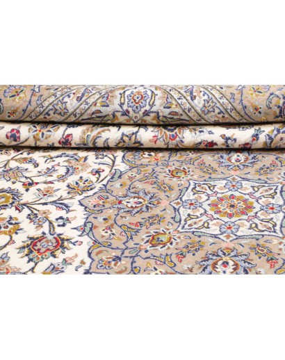 Tappeto Kashan Persia beige bianco 300x405