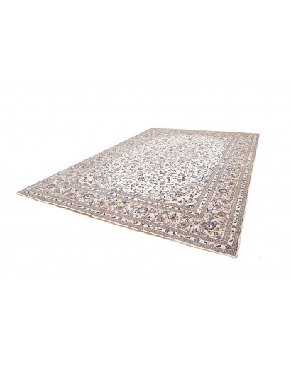 Tappeto Kashan Persia bianco azzurro 295x400