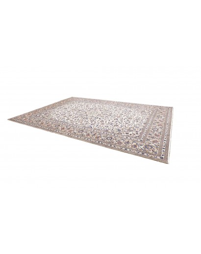 Tappeto Kashan Persia bianco azzurro 295x400