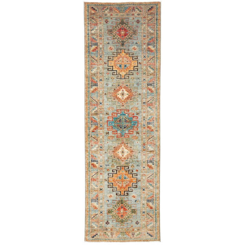 Tappeto Kazak Fine Pakistan marrone 79x255 Tappeto Kazak Fine Pakistan marrone 79x255