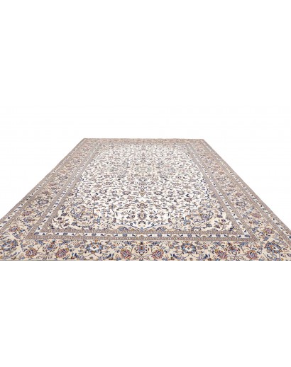 Tappeto Kashan Persia bianco azzurro 295x400