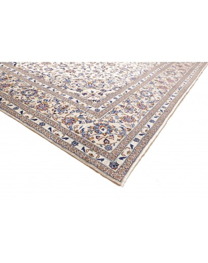Tappeto Kashan Persia bianco azzurro 295x400